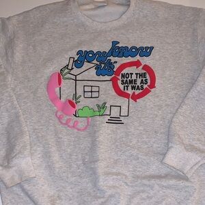 Port and Company Heather Gray Sweatshirt with Retro Graphic